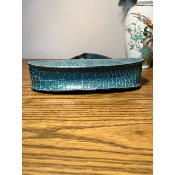 Mini bag Y2k turquoise vegan alligator skin - Picture 5 of 8